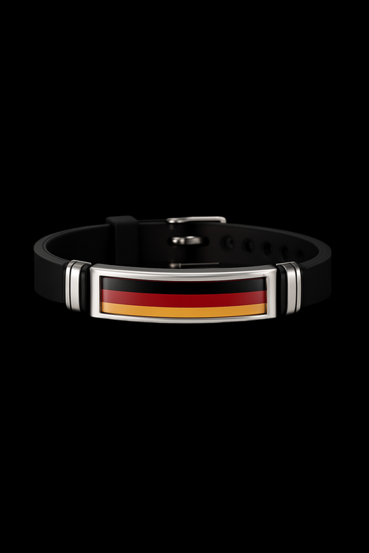 Deutschland-Armband aus Edelstahl – Unisex | Knebelverschluss