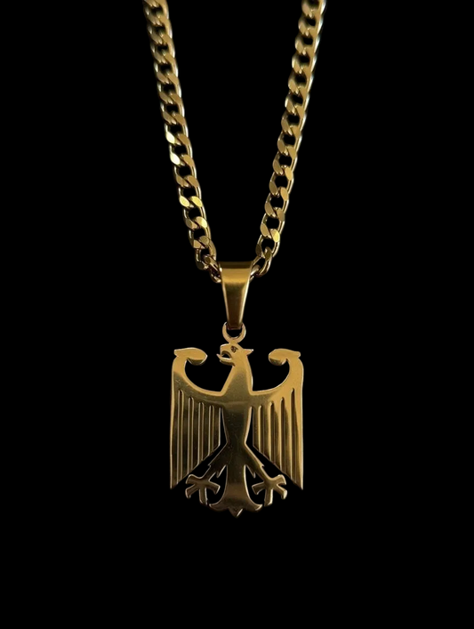 Adler Kette – Edelstahl Halskette in der Farbe Silber oder Gold für Männer & Frauen